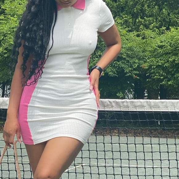 Zara | Dresses | Zara Pink And White 